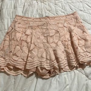 Pastel Pink lace Shorts